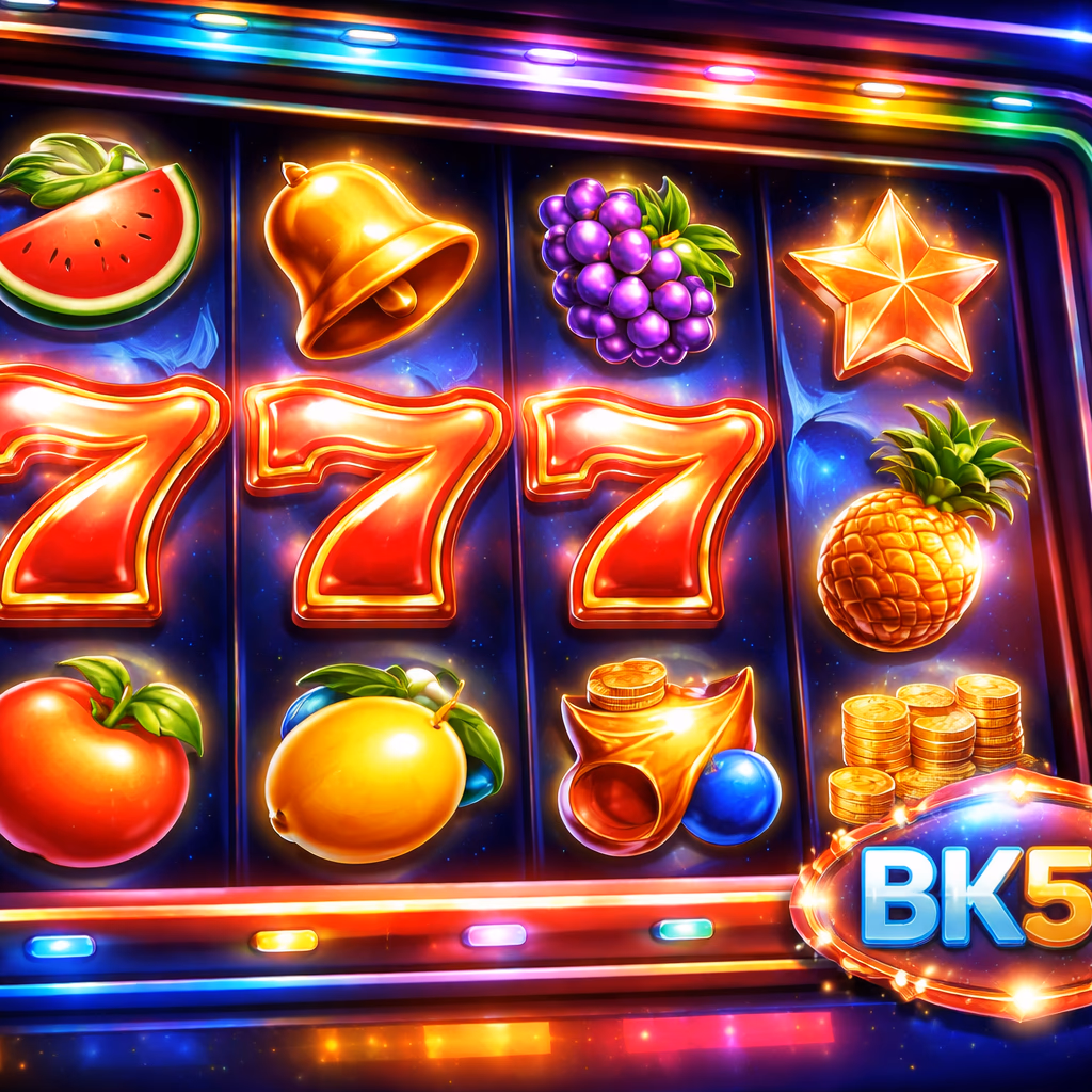 Cheerful woman celebrating a live slot bonus round with bright 777 icons on BK555 in Bangladesh